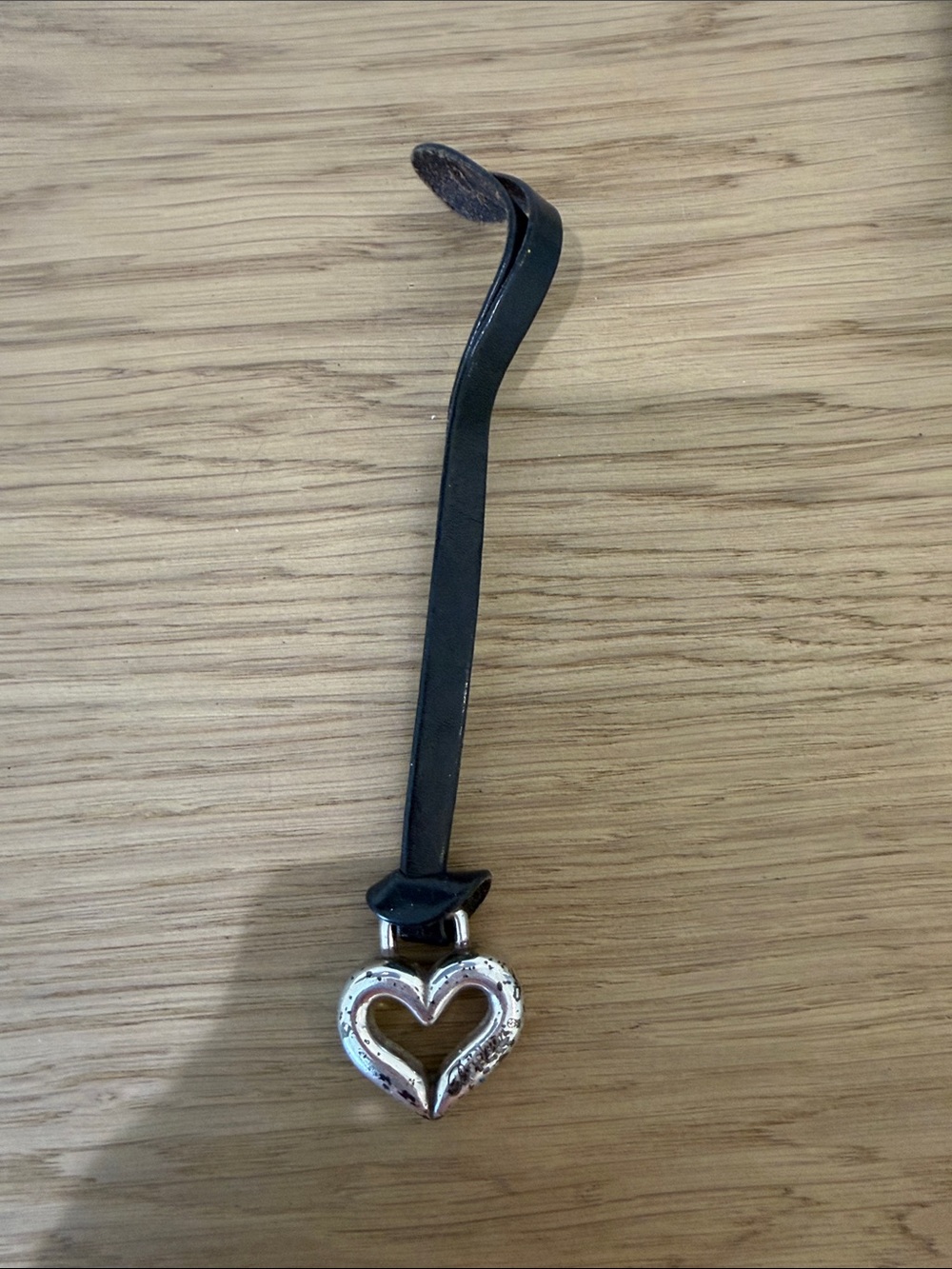 Brighton Black Handbag Silver Heart Charm